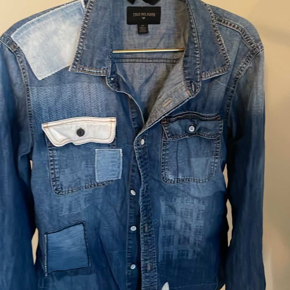 True religion small Jean button up shirt